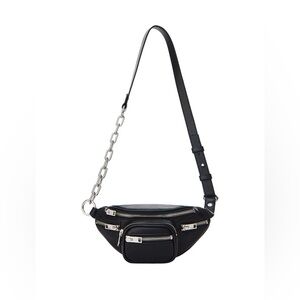 Alexander Wang MINI BLACK LEATHER ATTICA SOFT FANNY PACK